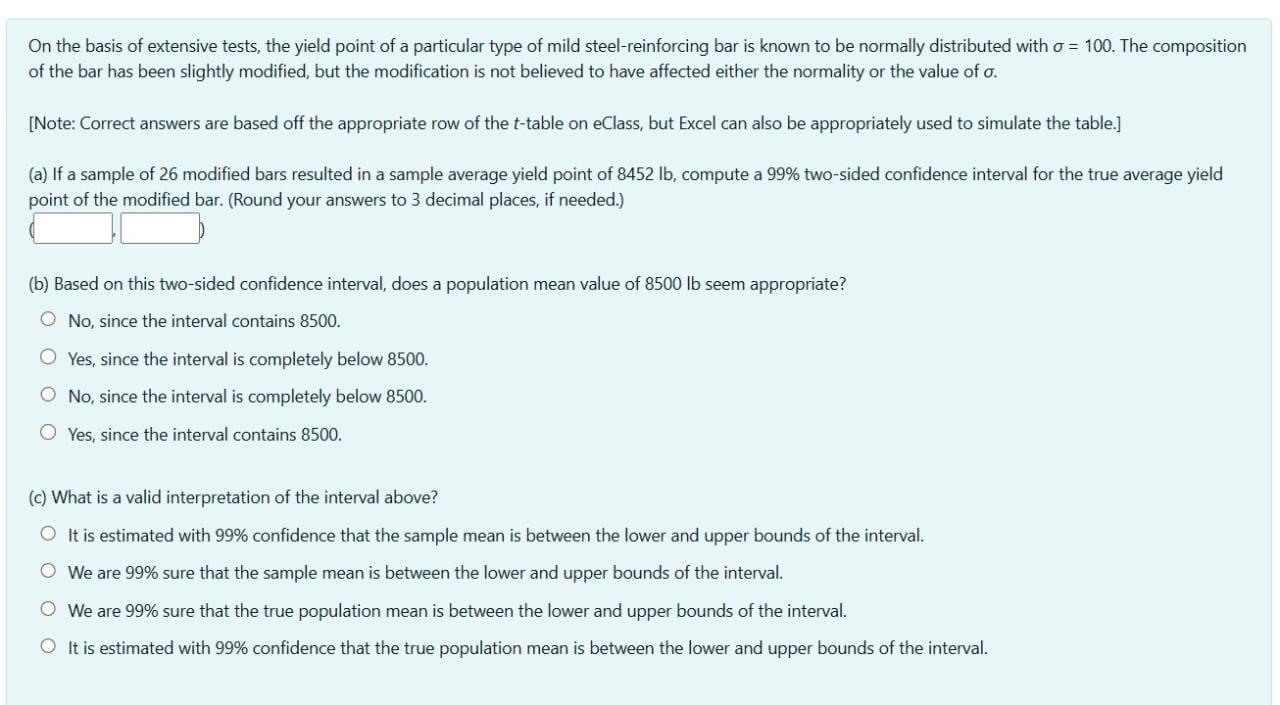 solved-on-the-basis-of-extensive-tests-the-yield-point-of-a-chegg