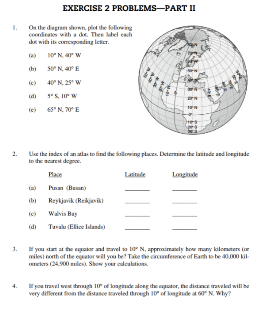 Solved EXERCISE 2 PROBLEMS-PART II 1. On the diagram shown, | Chegg.com