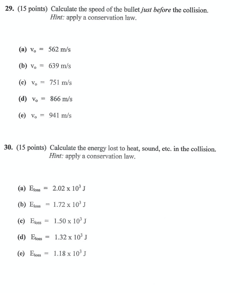 Solved 60 Points A 10 0 G Bullet Is Fired Into A 1 00 K Chegg Com