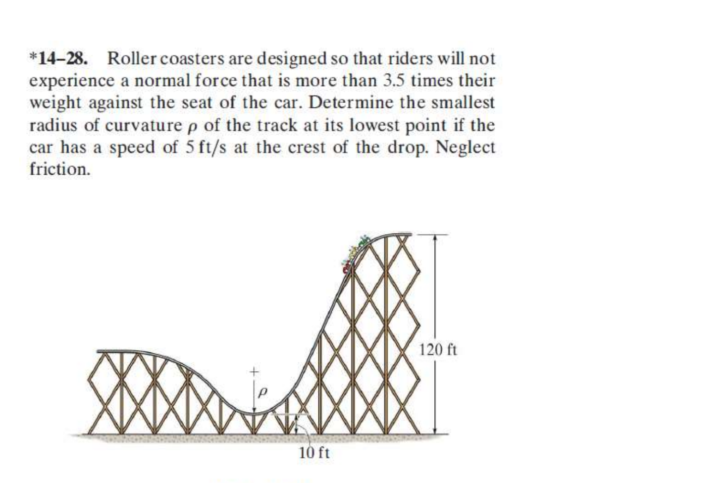 Solved *14-28. Roller coasters are designed so that riders | Chegg.com