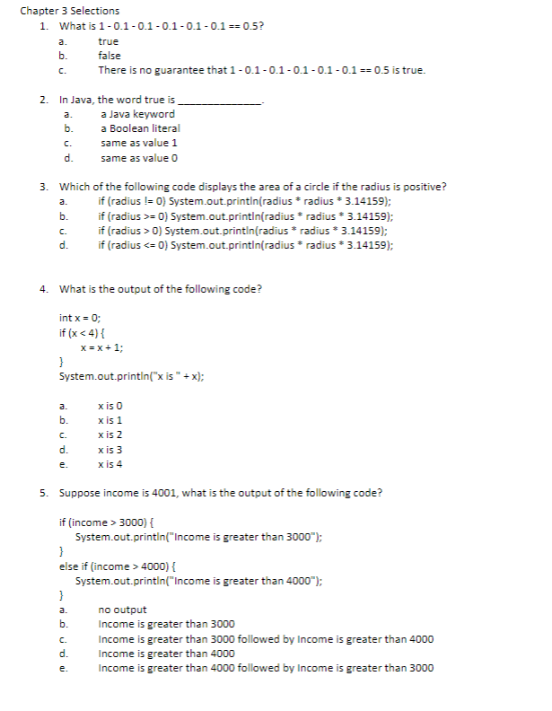 Solved Chapter 3 Selections 1. What is | Chegg.com