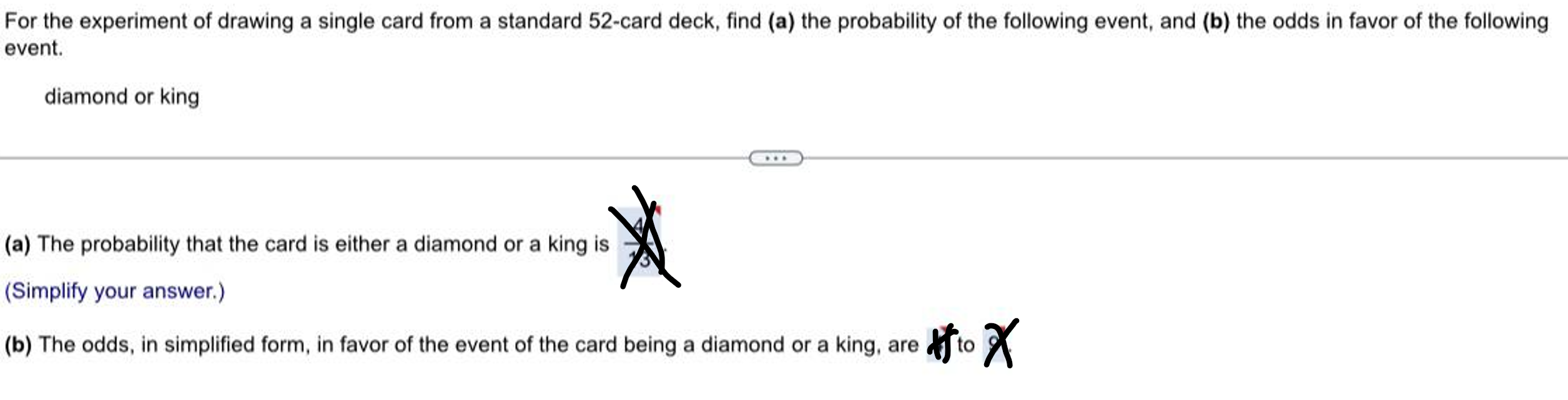 Solved For the experiment of drawing a single card from a | Chegg.com