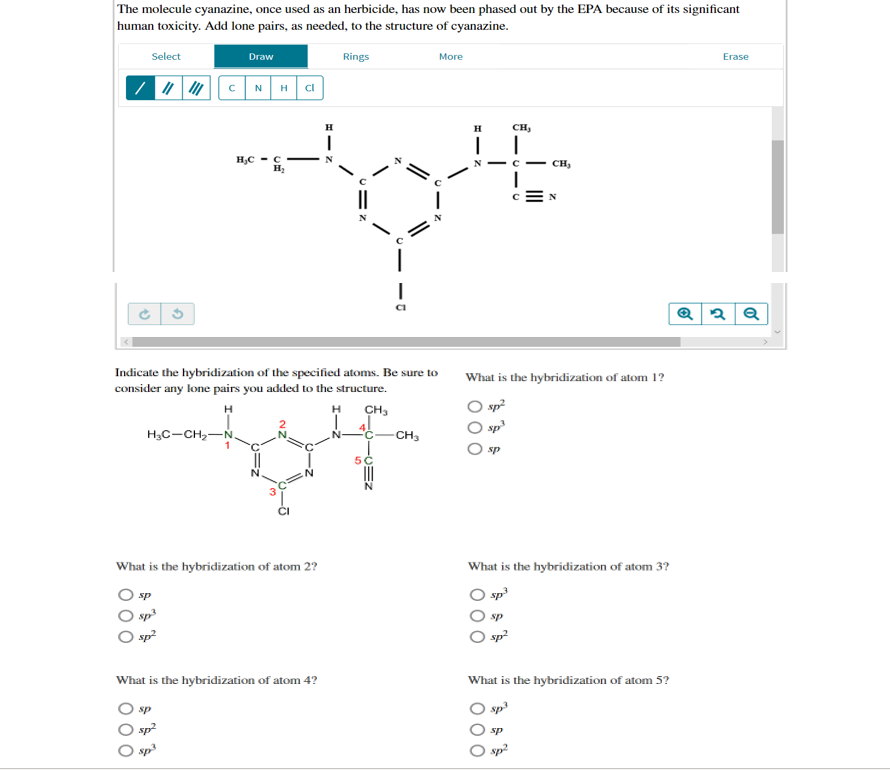 Solved The molecule cyanazine, once used as an herbicide,