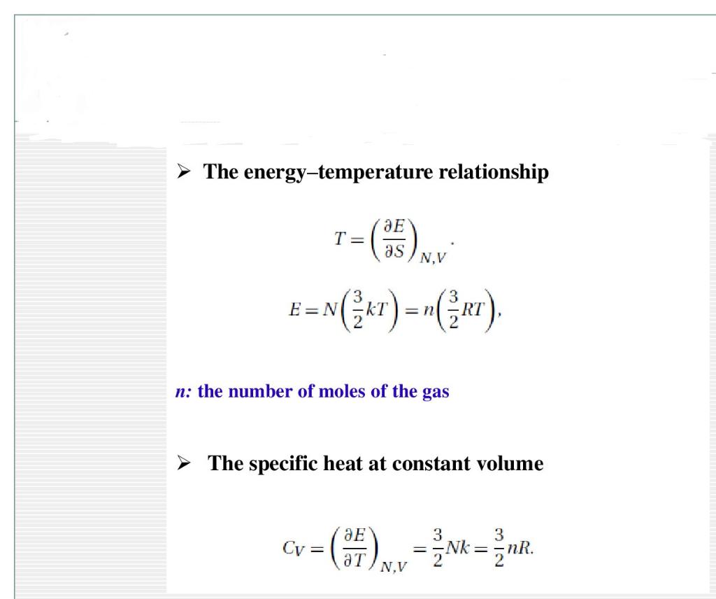 Solved The energy-temperature relationship (C) xy T= ЭЕ as | Chegg.com