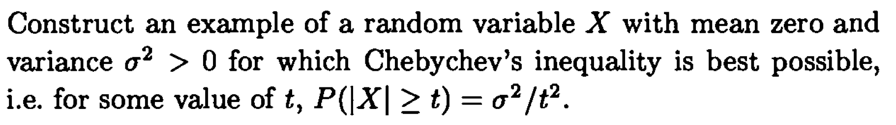Solved Construct an example of a random variable X with mean | Chegg.com