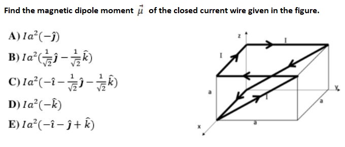 Solved Find the magnetic dipole moment μ of the closed | Chegg.com