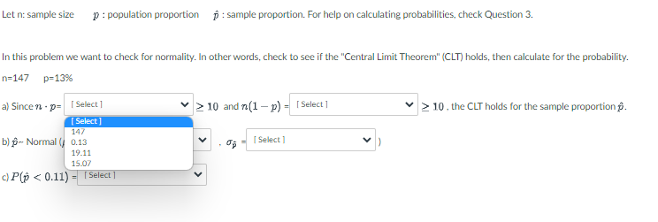 Solved Let n: sample size p : population proportion p^ : | Chegg.com