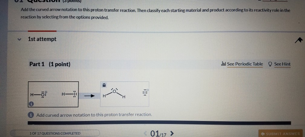 Solved Add The Curved Arrow Notation To This Proton Transfer