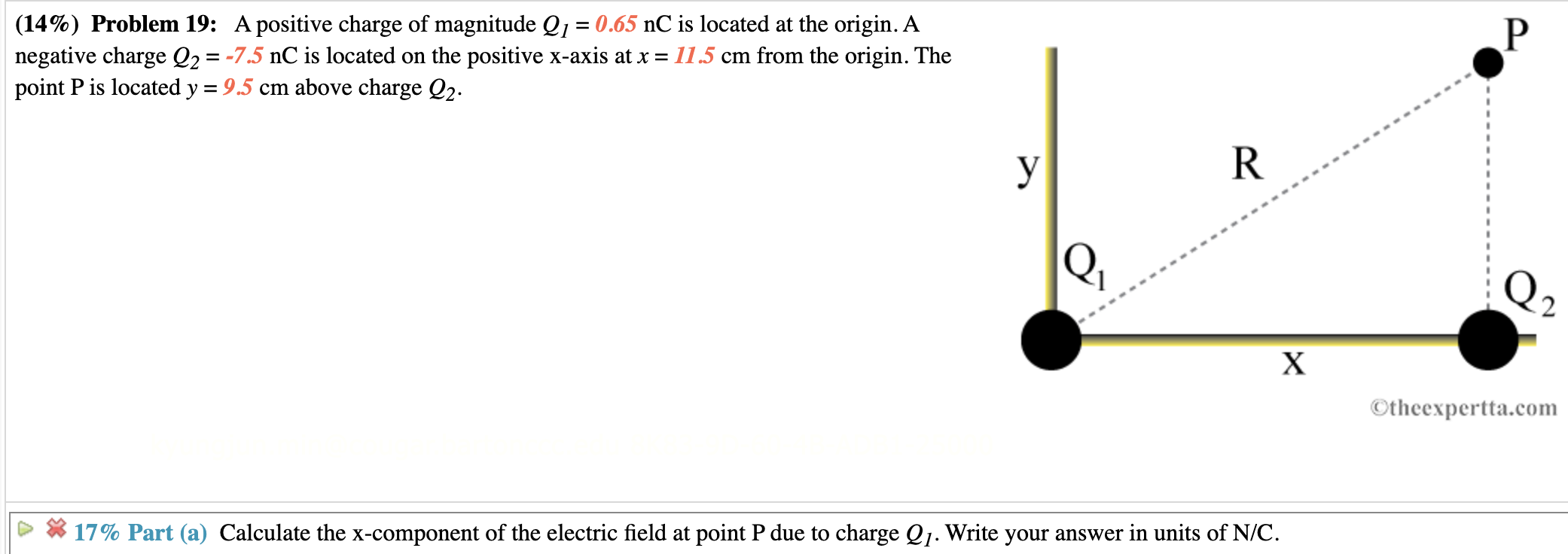 Solved P 14 Problem 19 A Positive Charge Of Magnitud Chegg Com