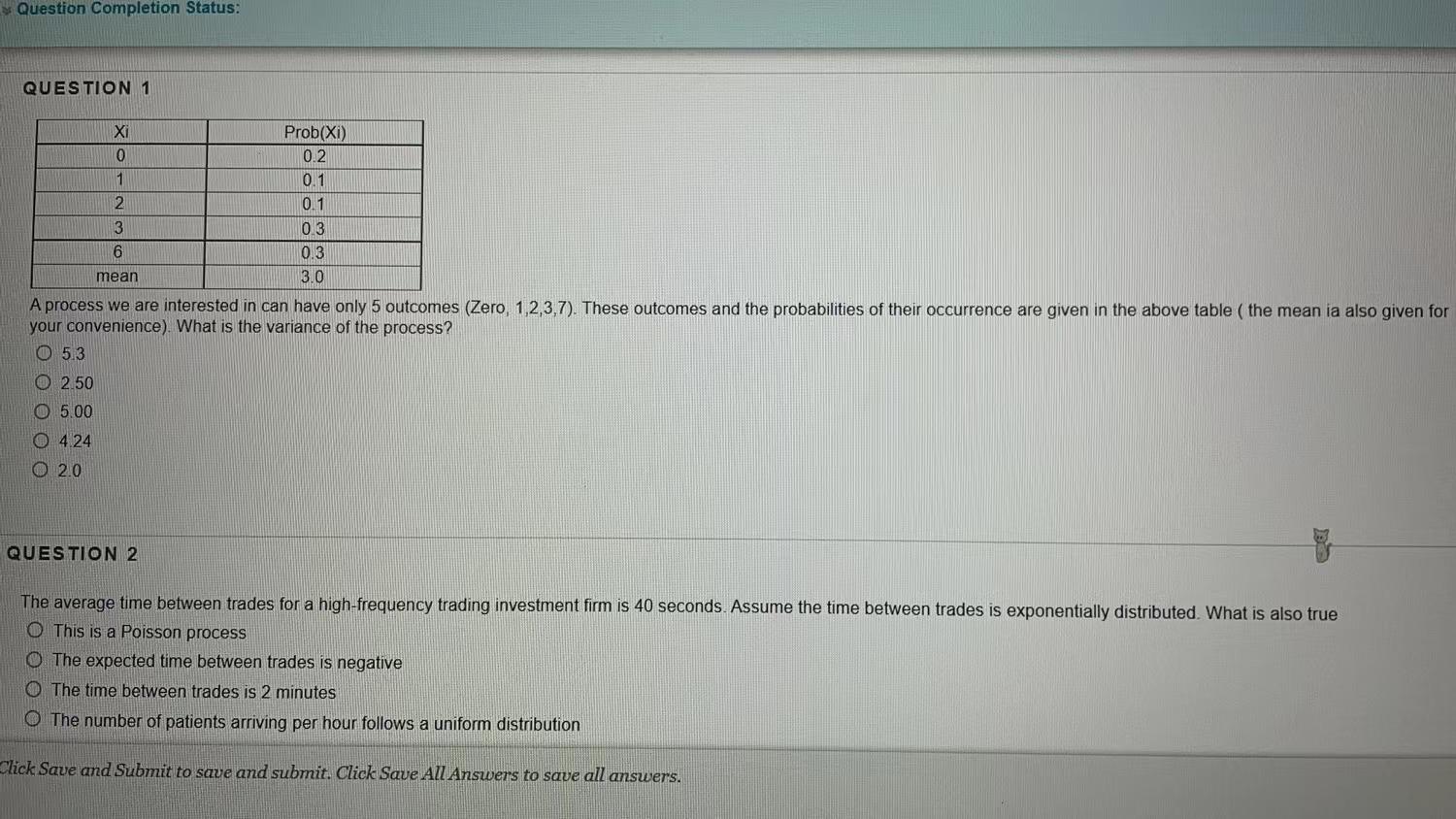 Solved Question Completion Status: QUESTION 1 Xi 0 1 2 3 6 | Chegg.com