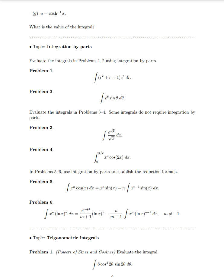 Solved Tutorial #9 (4-8 Jan 2021) Topic: Basic integral | Chegg.com