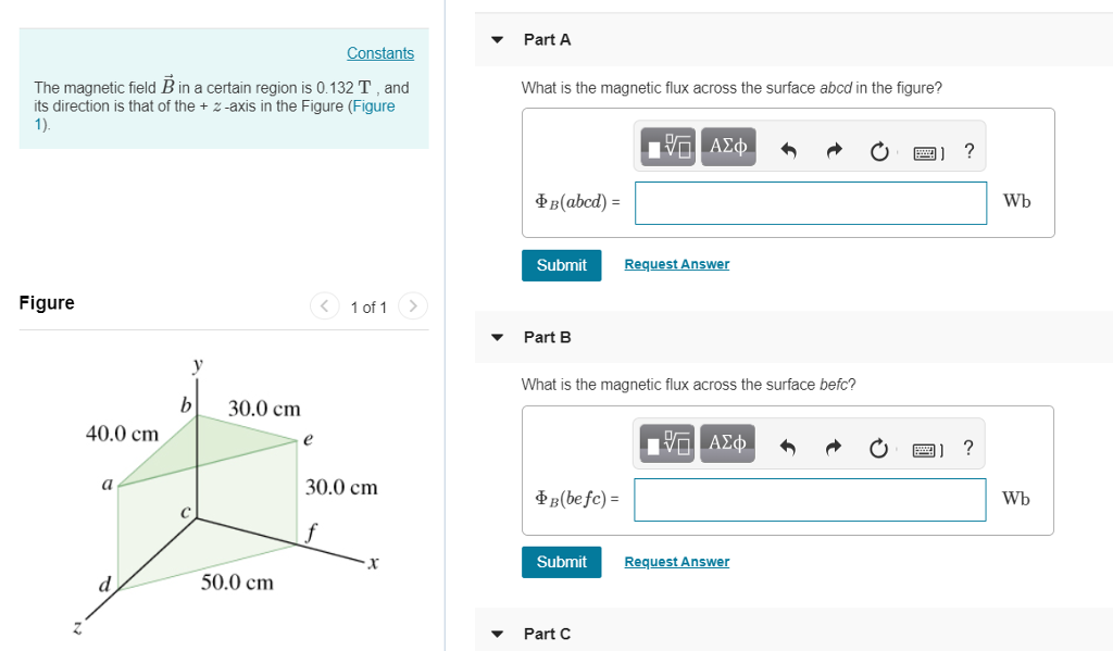 Solved Part A The magnetic field B in a certain region is | Chegg.com