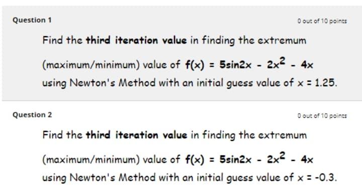 Solved Question 1 O out of 10 points Find the third | Chegg.com