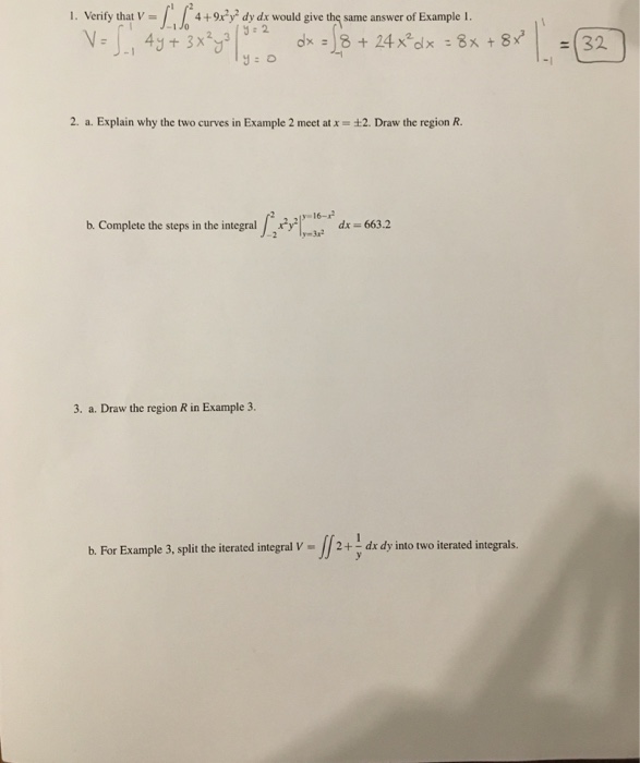 Solved Calculus III Double Integrals In Calculus II We Saw | Chegg.com