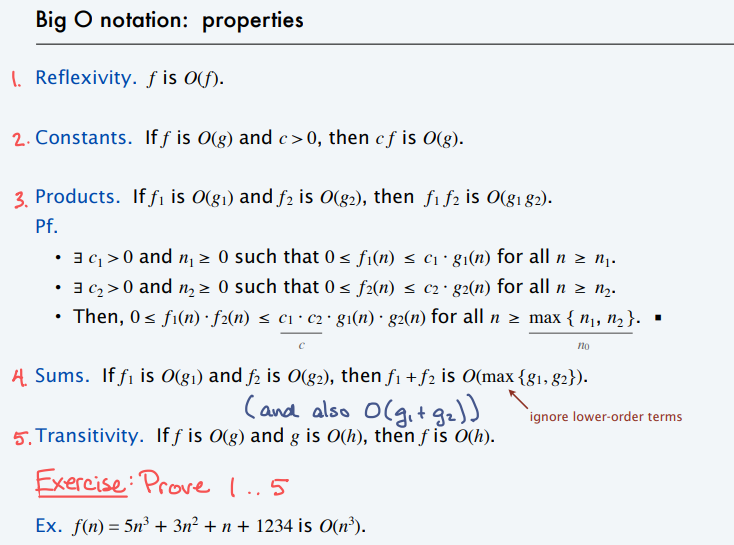 Solved Big O notation properties 1. Reflexivity. f is o f