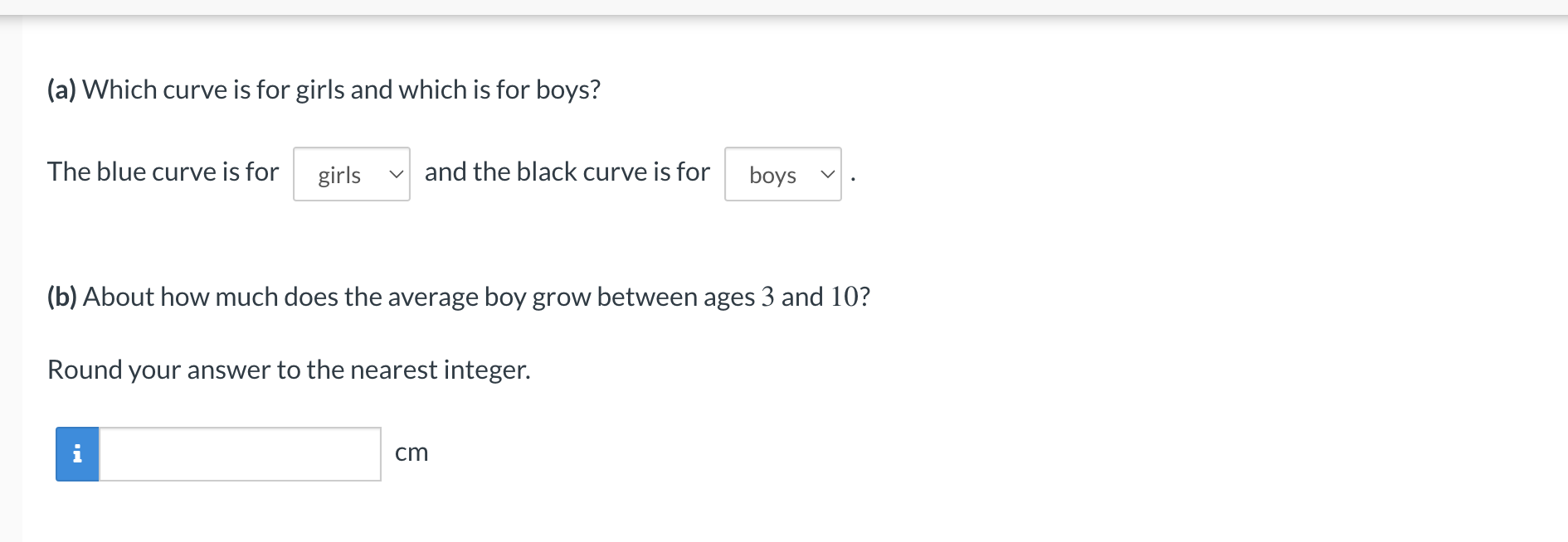 The height growth curves for boys and girls. Based on: James M