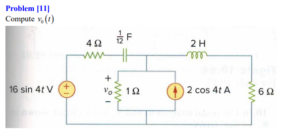 Solved Problem [11] Compute v0(t) | Chegg.com