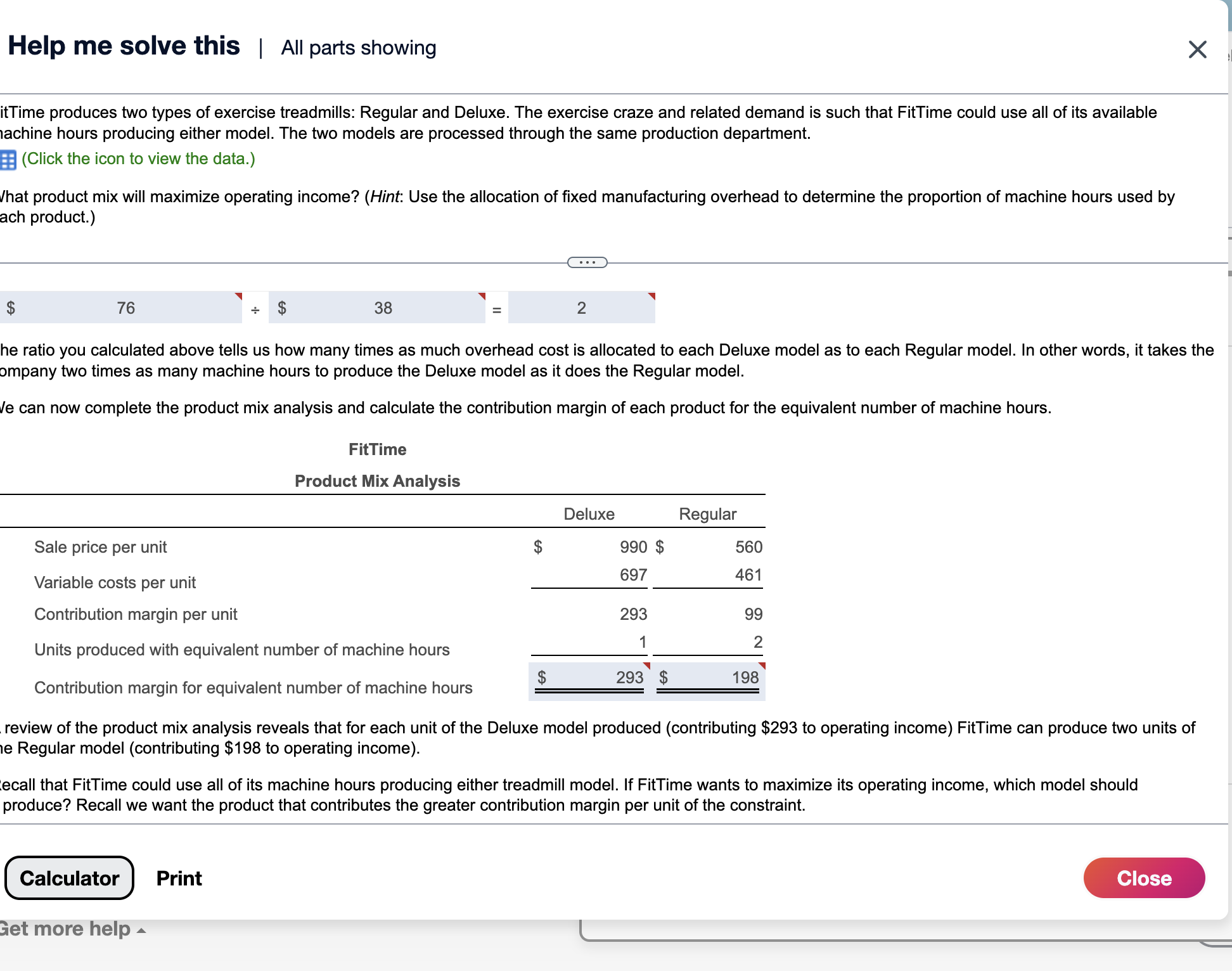 itTime produces two types of exercise treadmills: | Chegg.com
