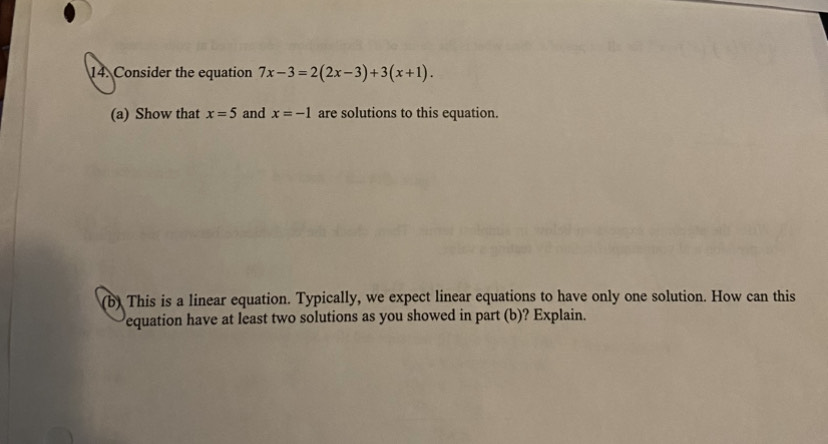 find the value of x in the equation 2x 3 7