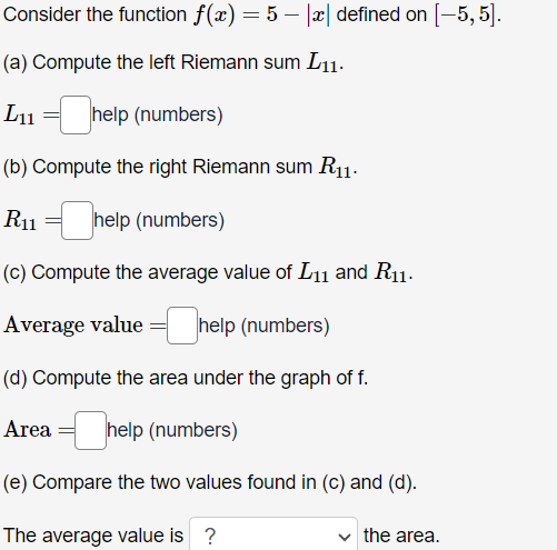Solved Consider the function f(x)= 5 - | x | defined on | Chegg.com