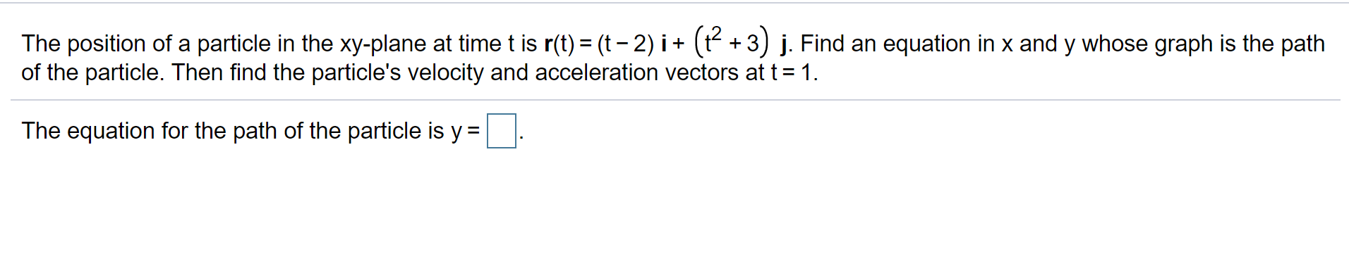 Solved The position of a particle in the xy-plane at time t | Chegg.com