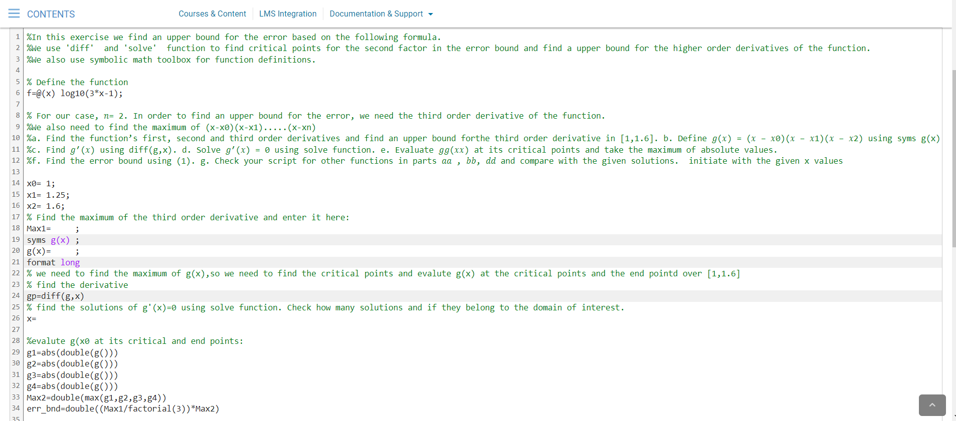 Solved 1 %In this exercise we find an upper bound for the | Chegg.com