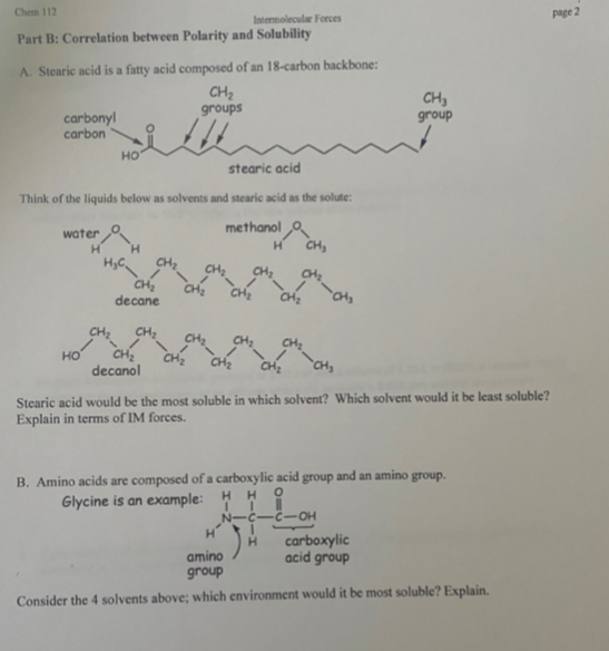 why is stearic acid insoluble in water