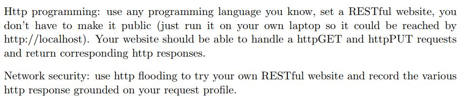 Http programming: use any programming language you | Chegg.com