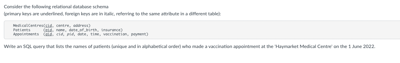 Solved Consider the following relational database schema | Chegg.com