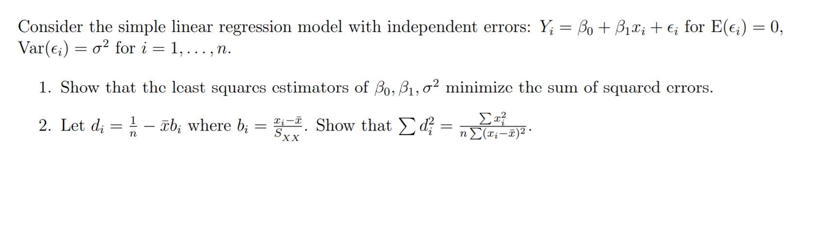 Solved Consider the simple linear regression model with | Chegg.com