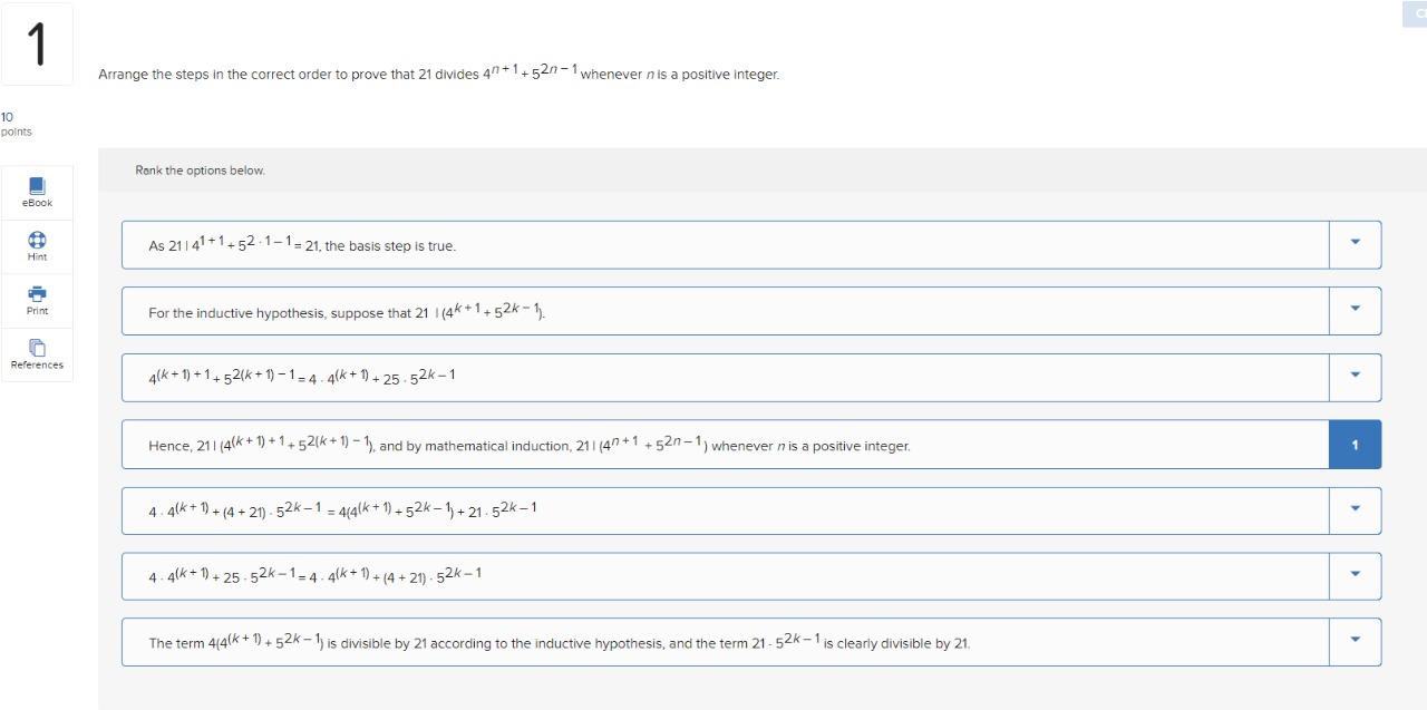 Solved 1 Arrange the steps in the correct order to prove | Chegg.com