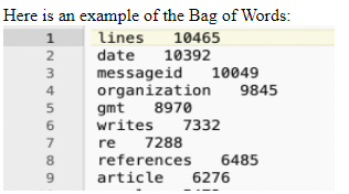 Python Bag of Words: I need help creating a bag of | Chegg.com