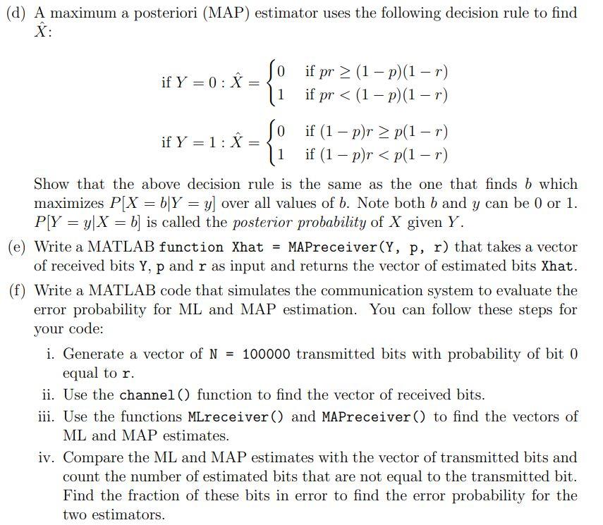 Matlab Problem Consider A Simple Communication Sys Chegg Com