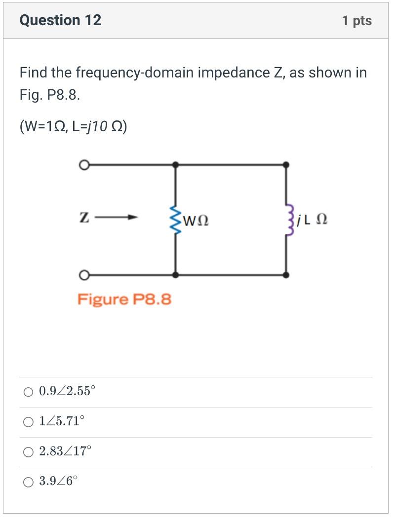 Solved Find The Frequency-domain Impedance Z, As Shown In | Chegg.com