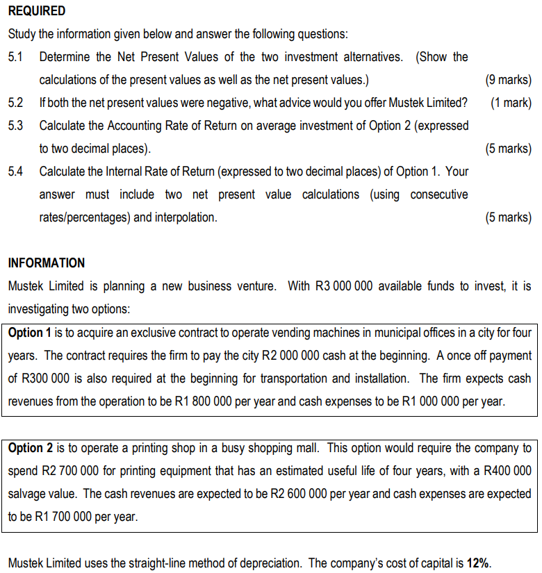 Solved REQUIRED Study The Information Given Below And Answer | Chegg.com