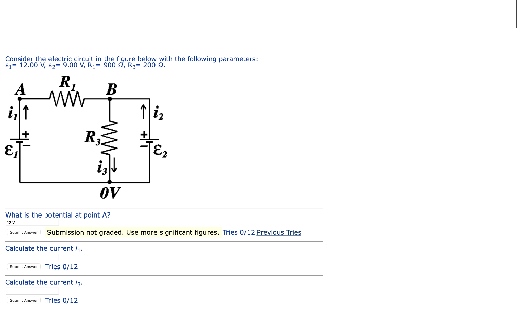 Solved Consider The Electric Circuit In The Figure Below | Chegg.com