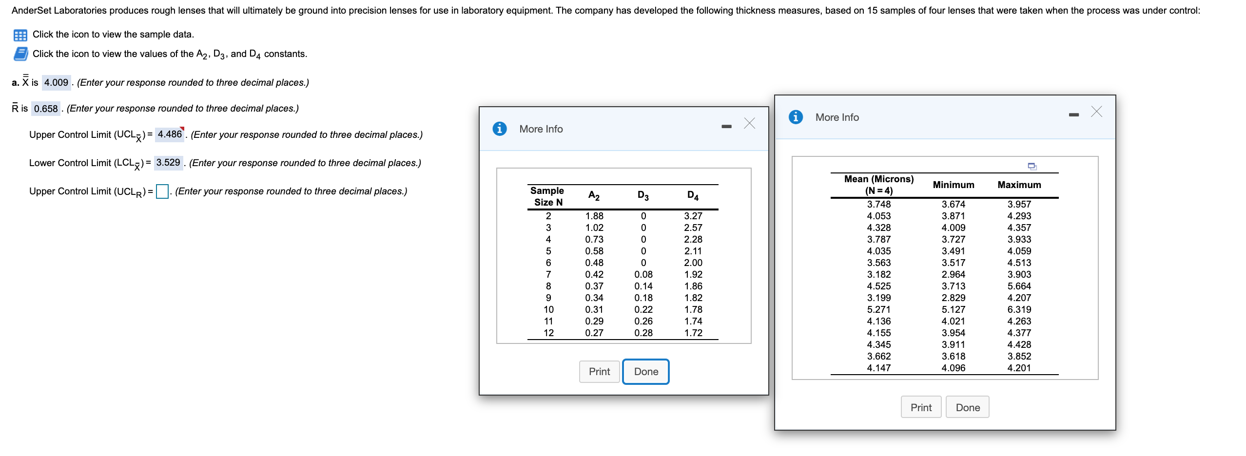 Solved Calculate the R upper control limit. Calculate the R | Chegg.com