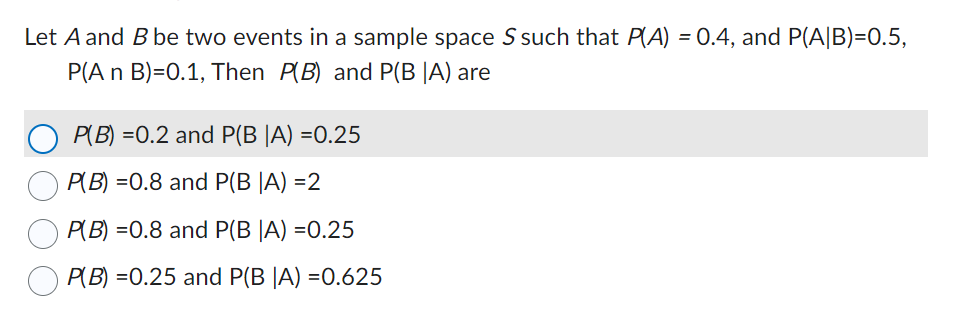 Solved Let A and B be two events in a sample space S such | Chegg.com
