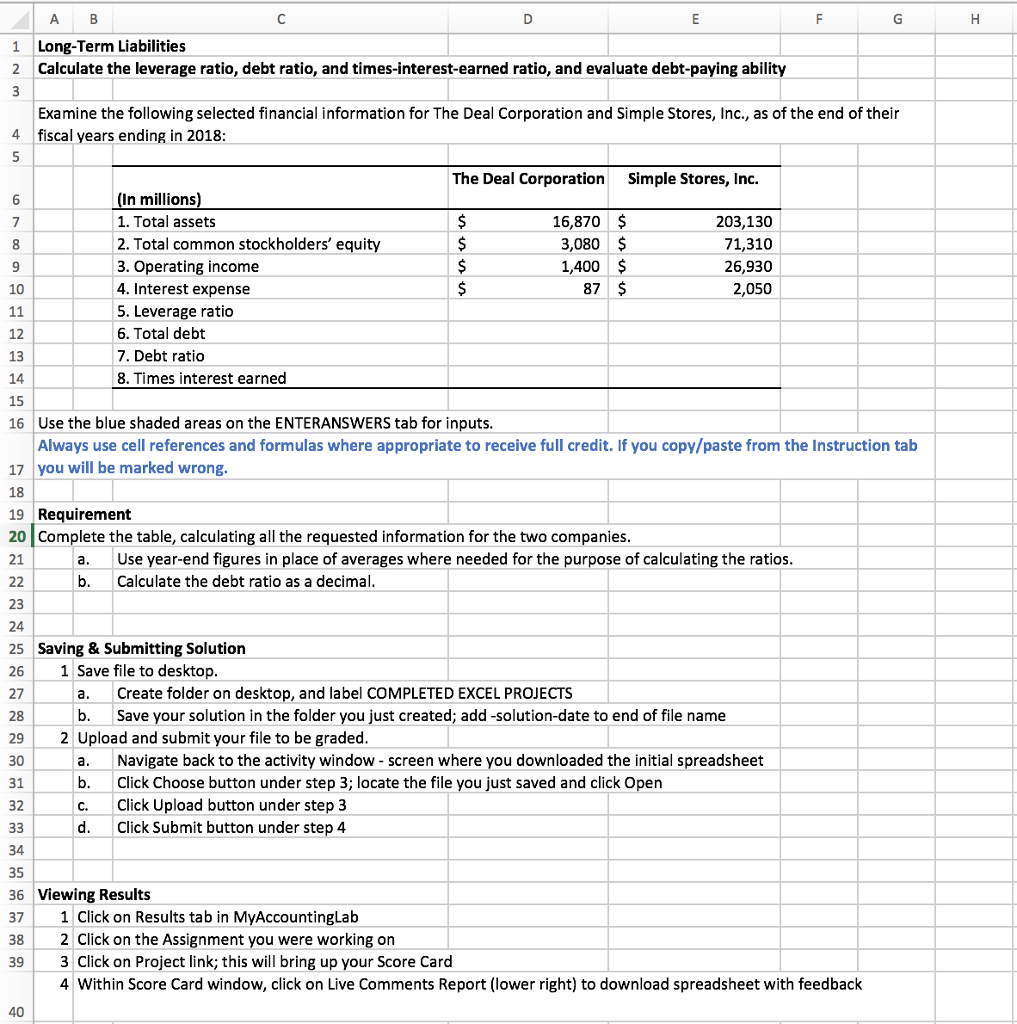 Solved 1 2 A B LongTerm Liabilities Calculate the leverage