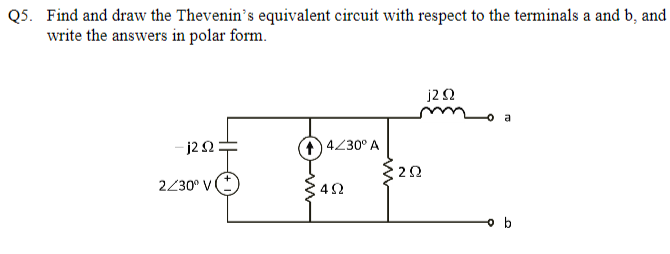 Solved 25. Find and draw the Thevenin's equivalent circuit | Chegg.com