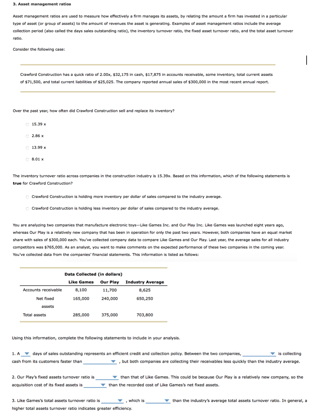 Solved 3 Asset Management Ratios Asset Management Ratios Chegg Com   PhpJogmCo 