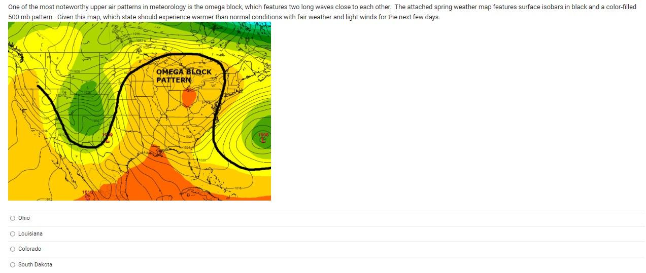 Solved One of the most noteworthy upper air patterns in Chegg