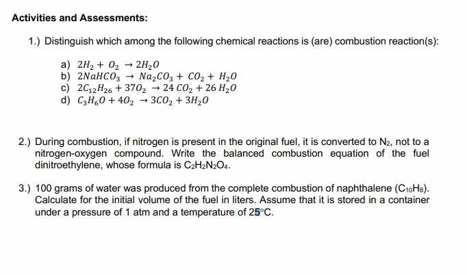 Solved Activities and Assessments: 1.) Distinguish which | Chegg.com