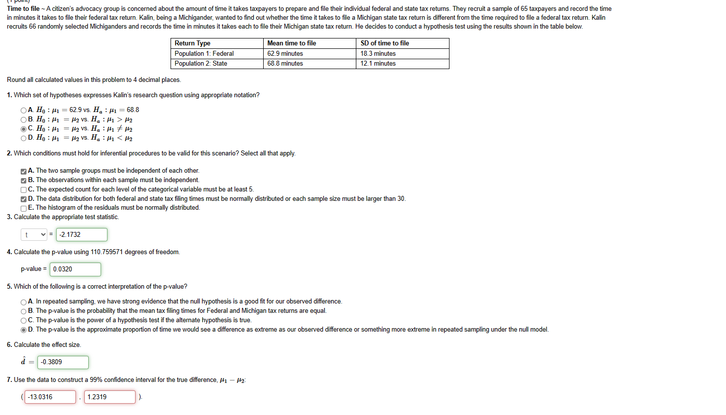 Solved Round all calculated values in this problem to 4 | Chegg.com ...