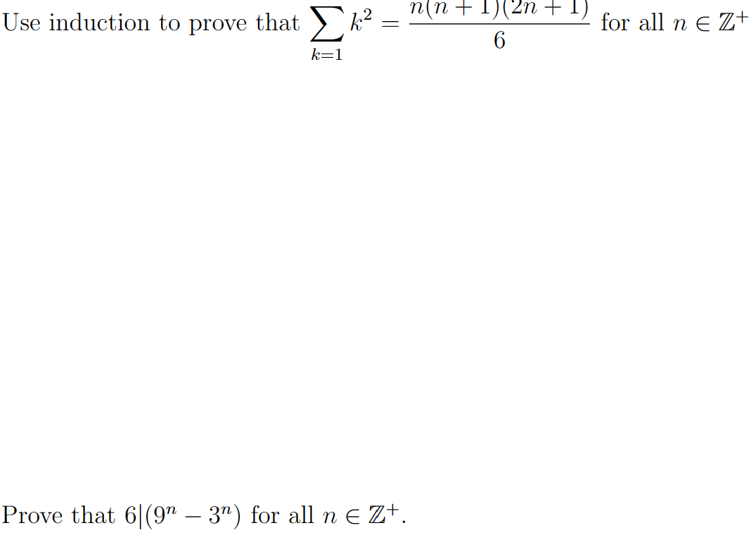 solved-use-induction-to-prove-that-k-1k2-6n-n-1-2n-1-for-chegg