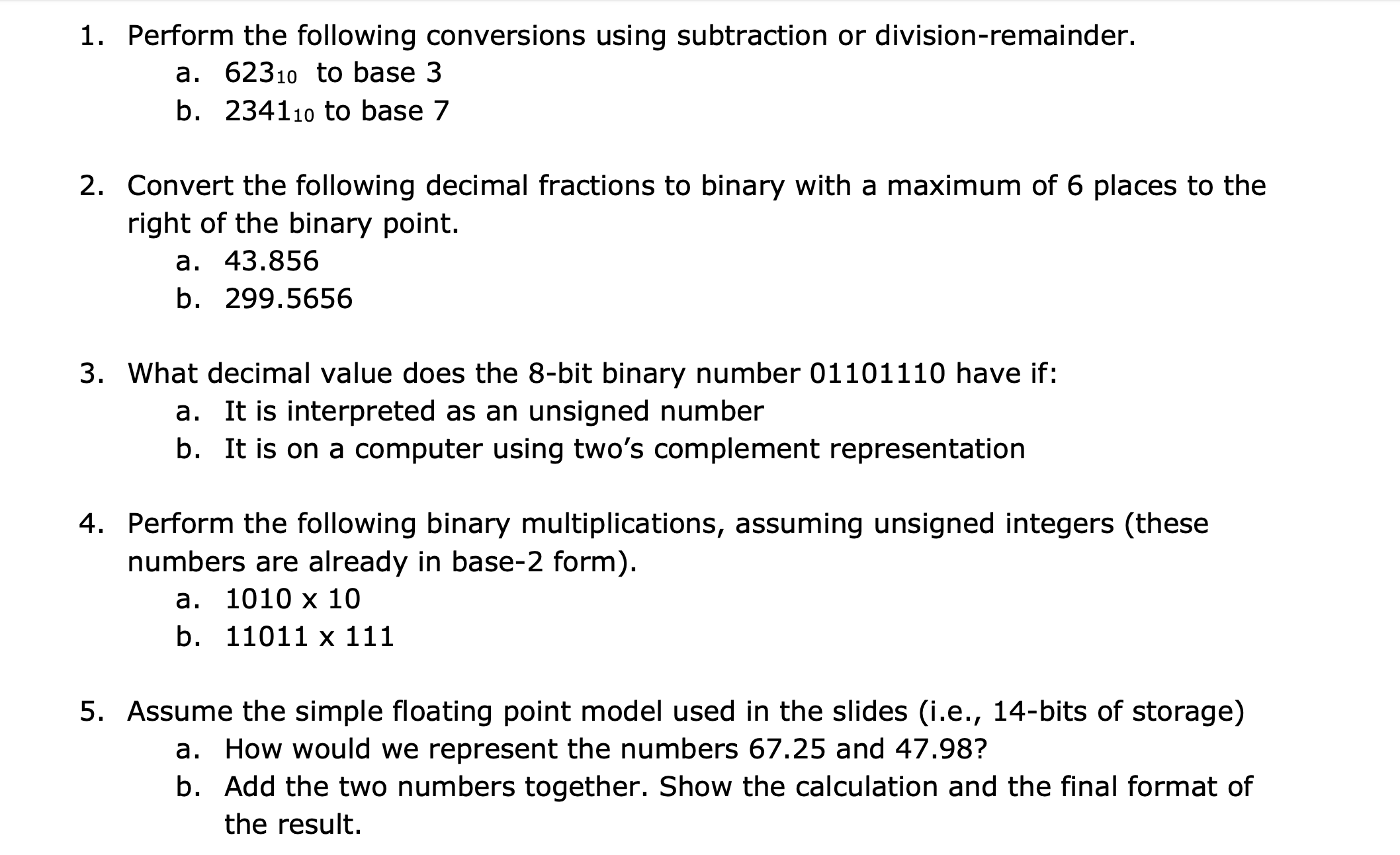 Solved 1. Perform the following conversions using | Chegg.com