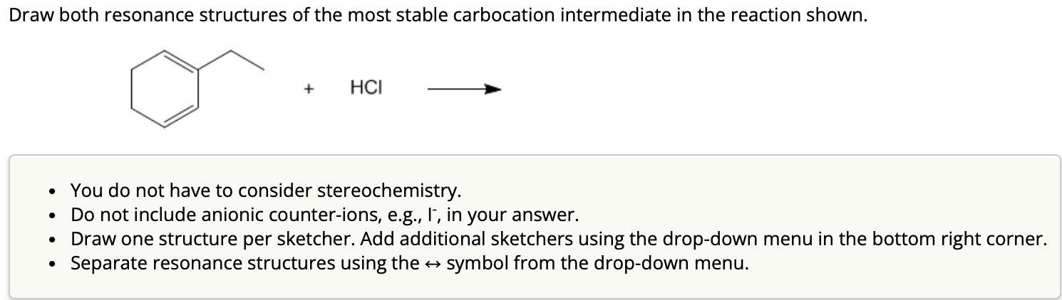 Solved Draw both resonance structures of the most stable | Chegg.com