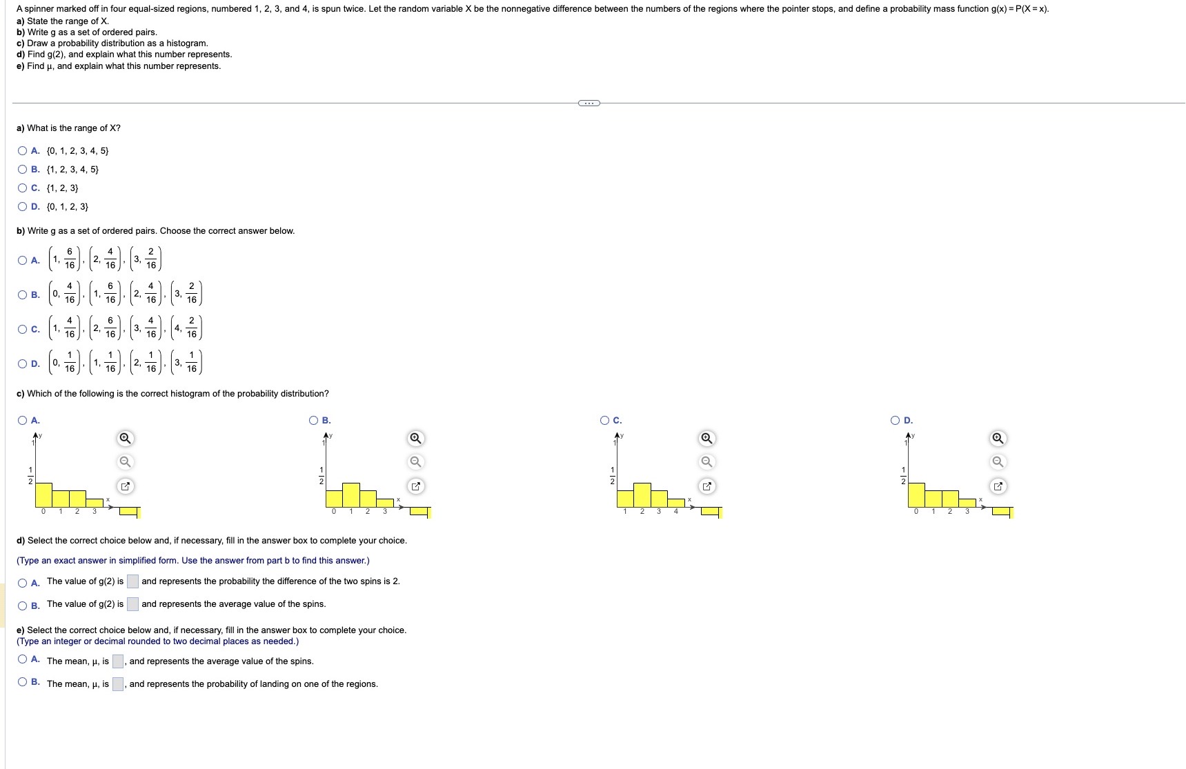 Solved a) State the range of X. b) Write g as a set of | Chegg.com