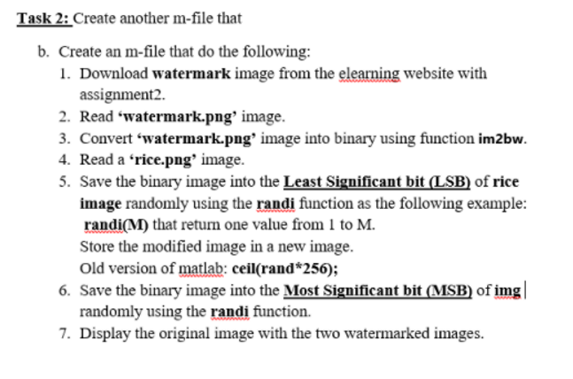 Solved Digital Image Processing: Assignment 2 Due date: | Chegg.com