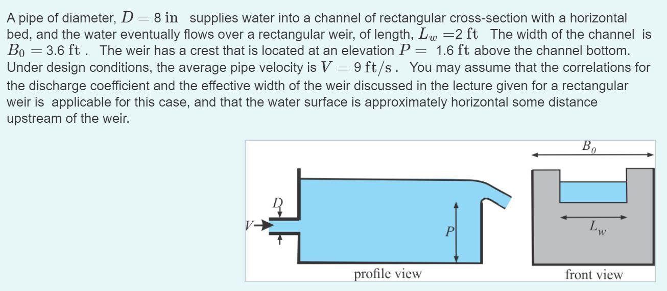 Solved A) Determine the depth of flow at a section upstream | Chegg.com